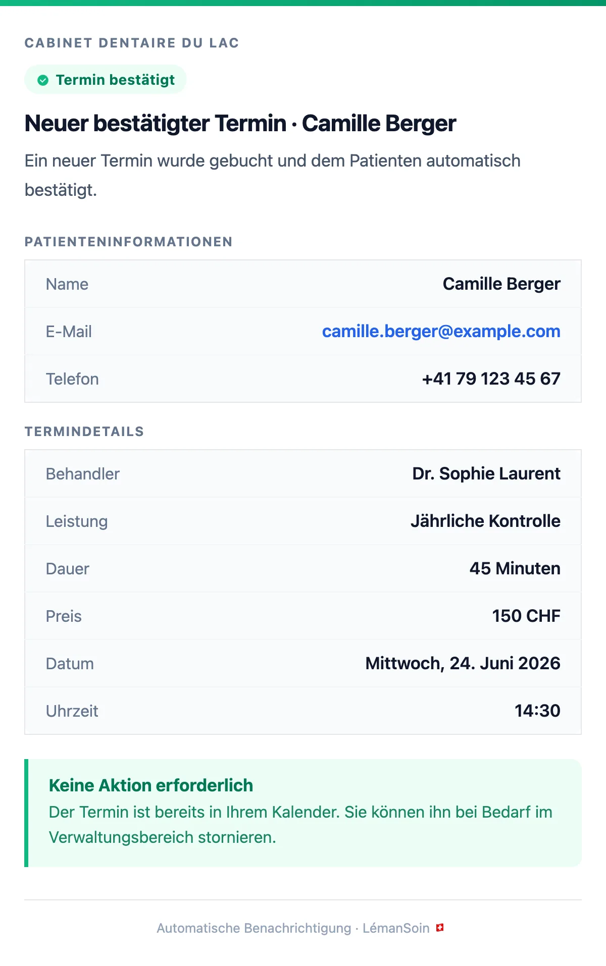 Neuer Termin bestätigt